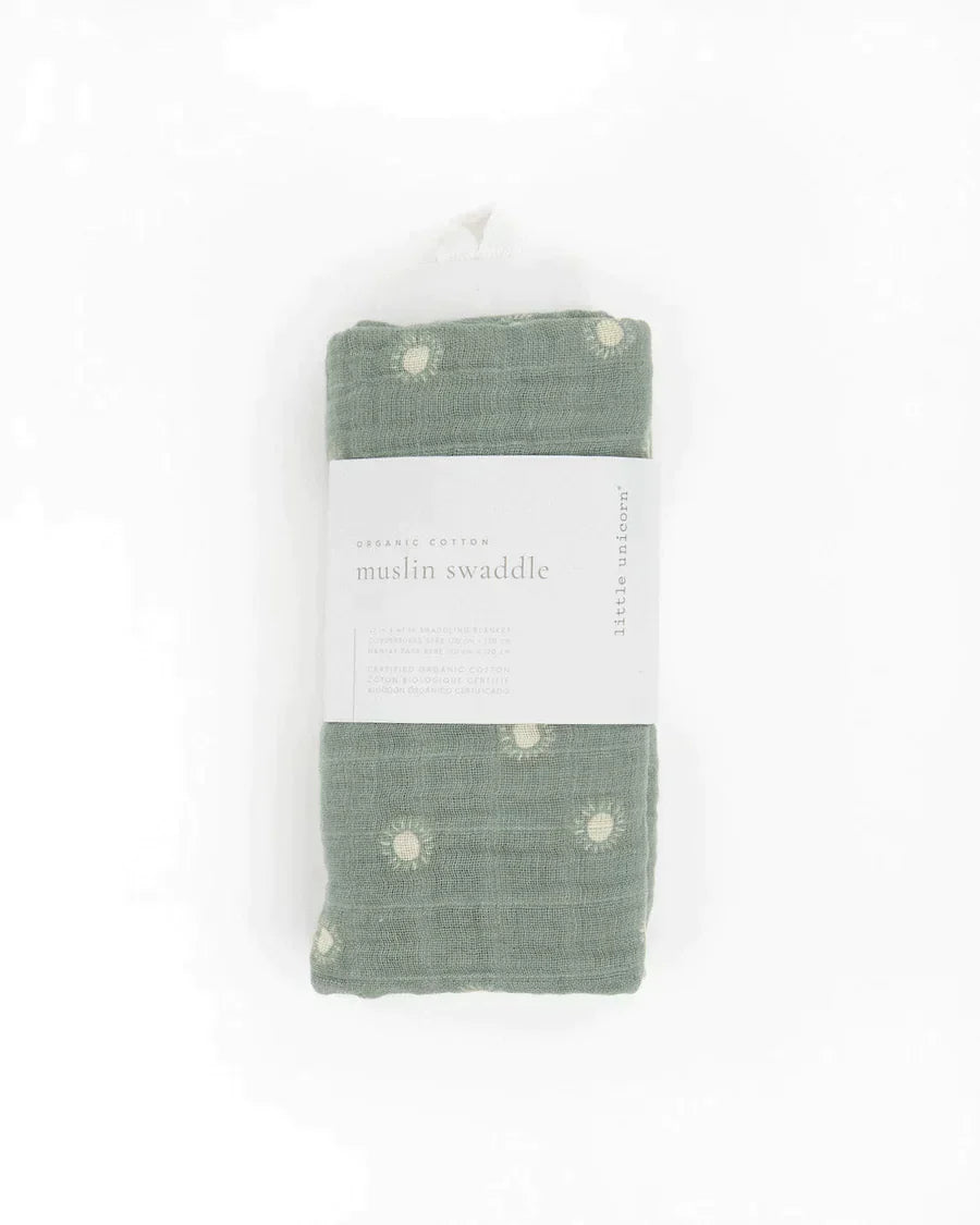 Organic Cotton Muslin Swaddle Blanket