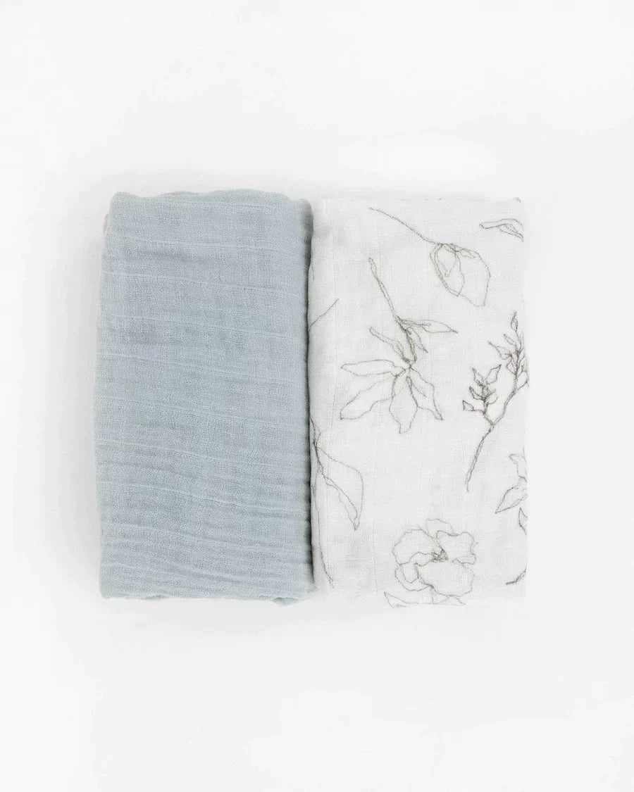 Organic Cotton Muslin Swaddle Blanket Set
