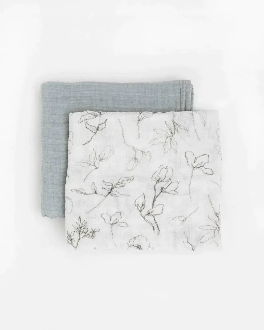 Organic Cotton Muslin Swaddle Blanket Set