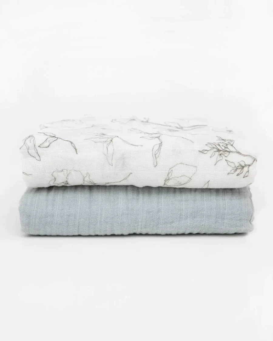 Organic Cotton Muslin Swaddle Blanket Set
