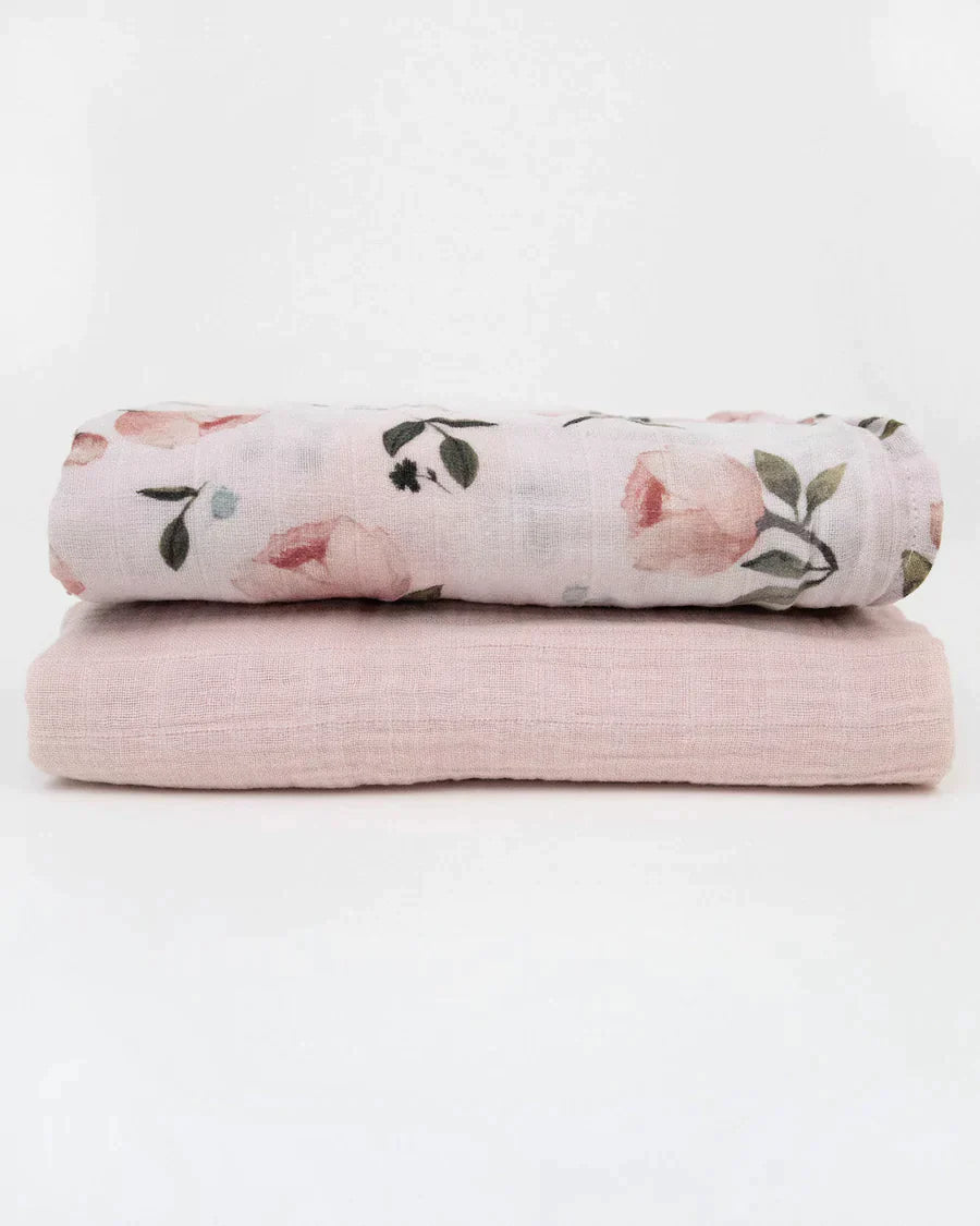 Organic Cotton Muslin Swaddle Blanket Set