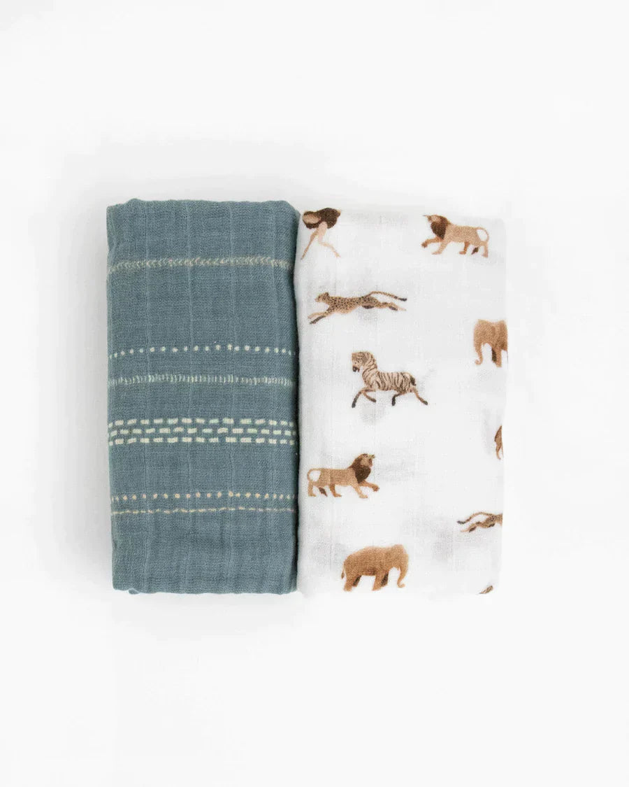 Organic Cotton Muslin Swaddle Blanket Set