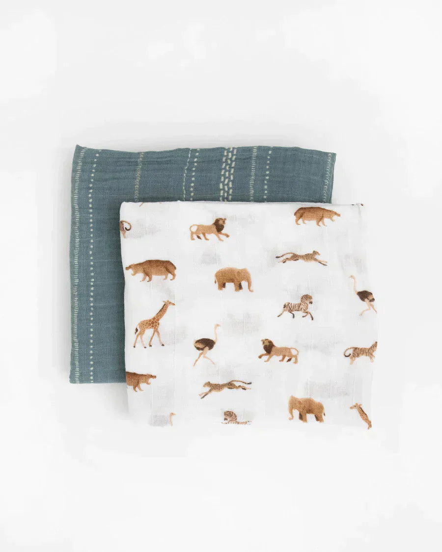 Organic Cotton Muslin Swaddle Blanket Set