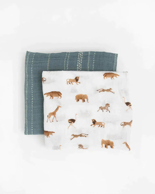 Organic Cotton Muslin Swaddle Blanket Set