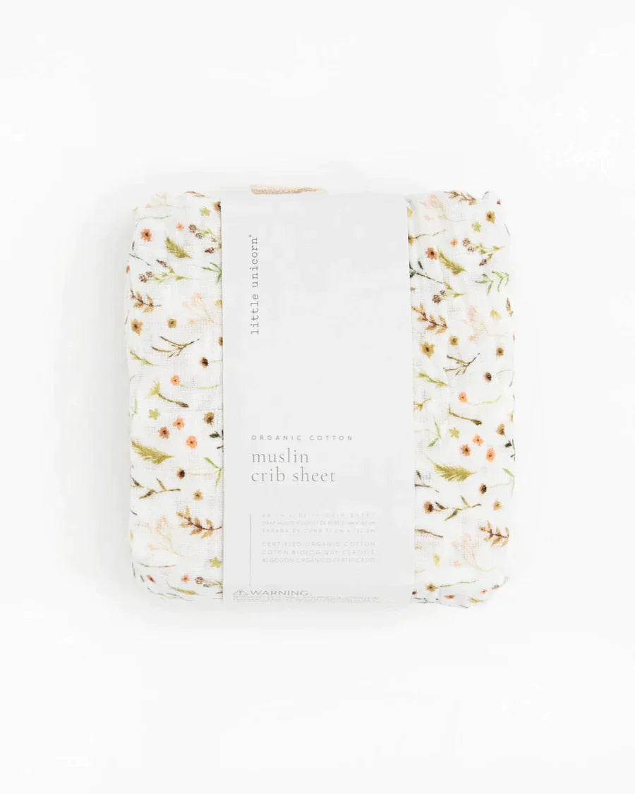 Organic Cotton Muslin Crib Sheet