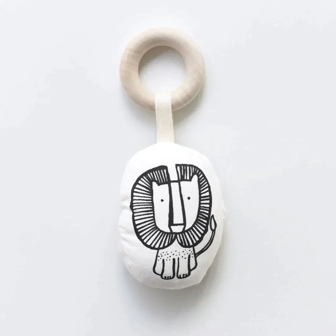 Organic Cotton Teether With Wooden Ring