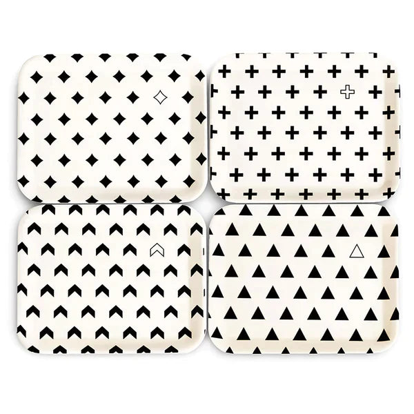 Bamboo Fiber Small Plate Set of 4