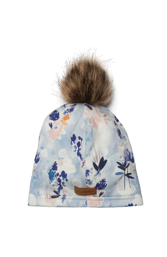 Pom Pom Hat Ink Floral