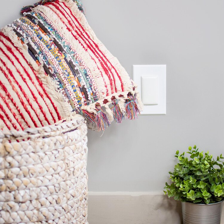 StayPut Double Outlet Plugs White