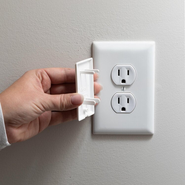 StayPut Double Outlet Plugs White
