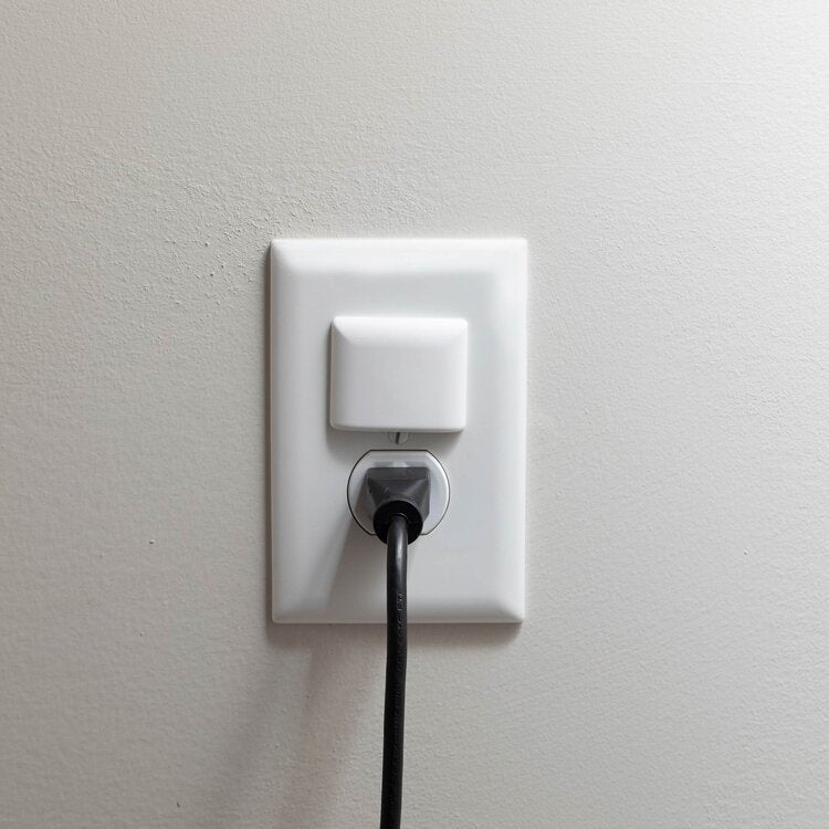 StayPut Double Outlet Plugs White