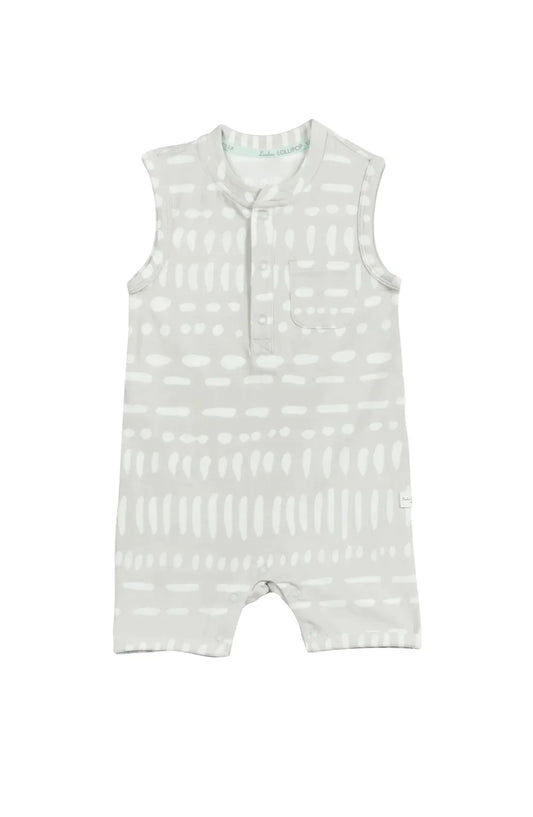 Short Romper Tencel Mudcloth 12-18M