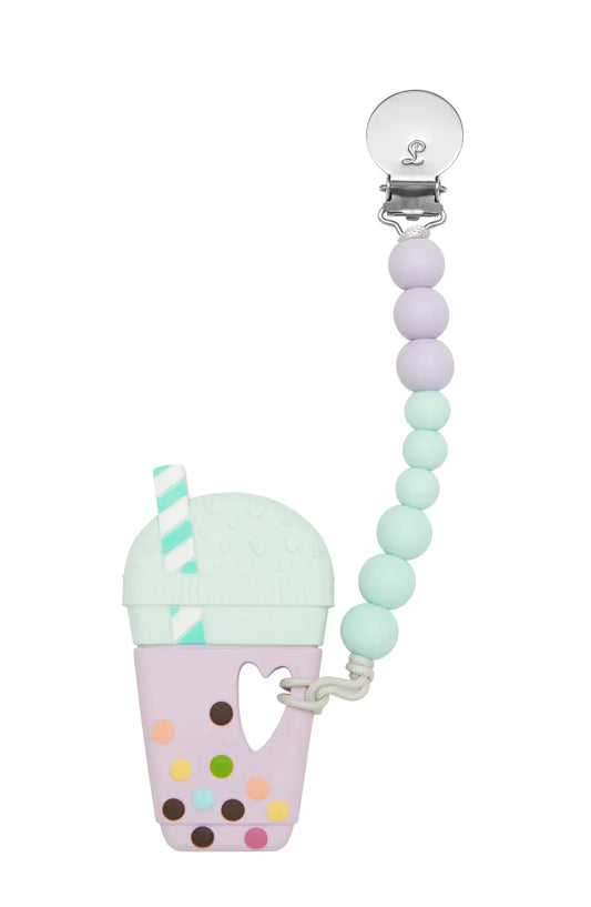 Silicone Teether Set Taro Bubble Tea