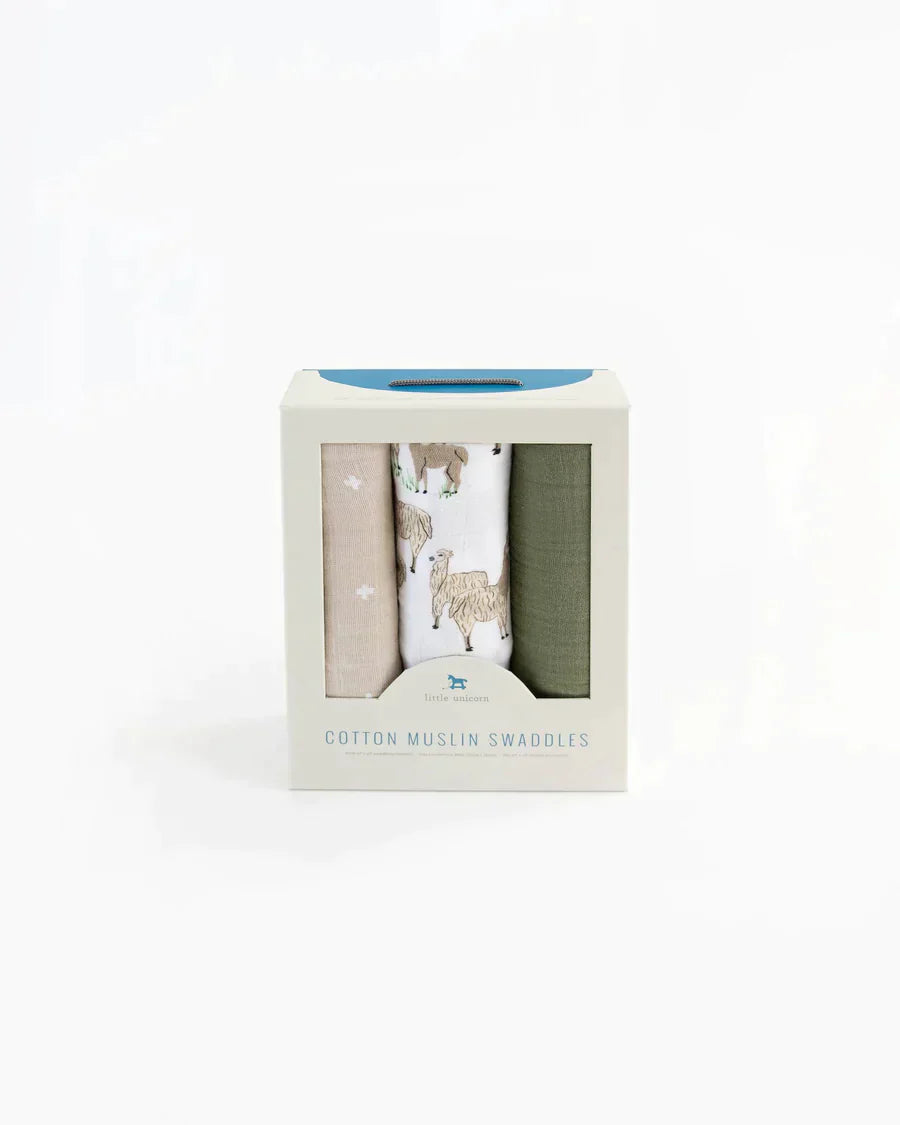 Cotton Muslin Swaddle Blanket Set