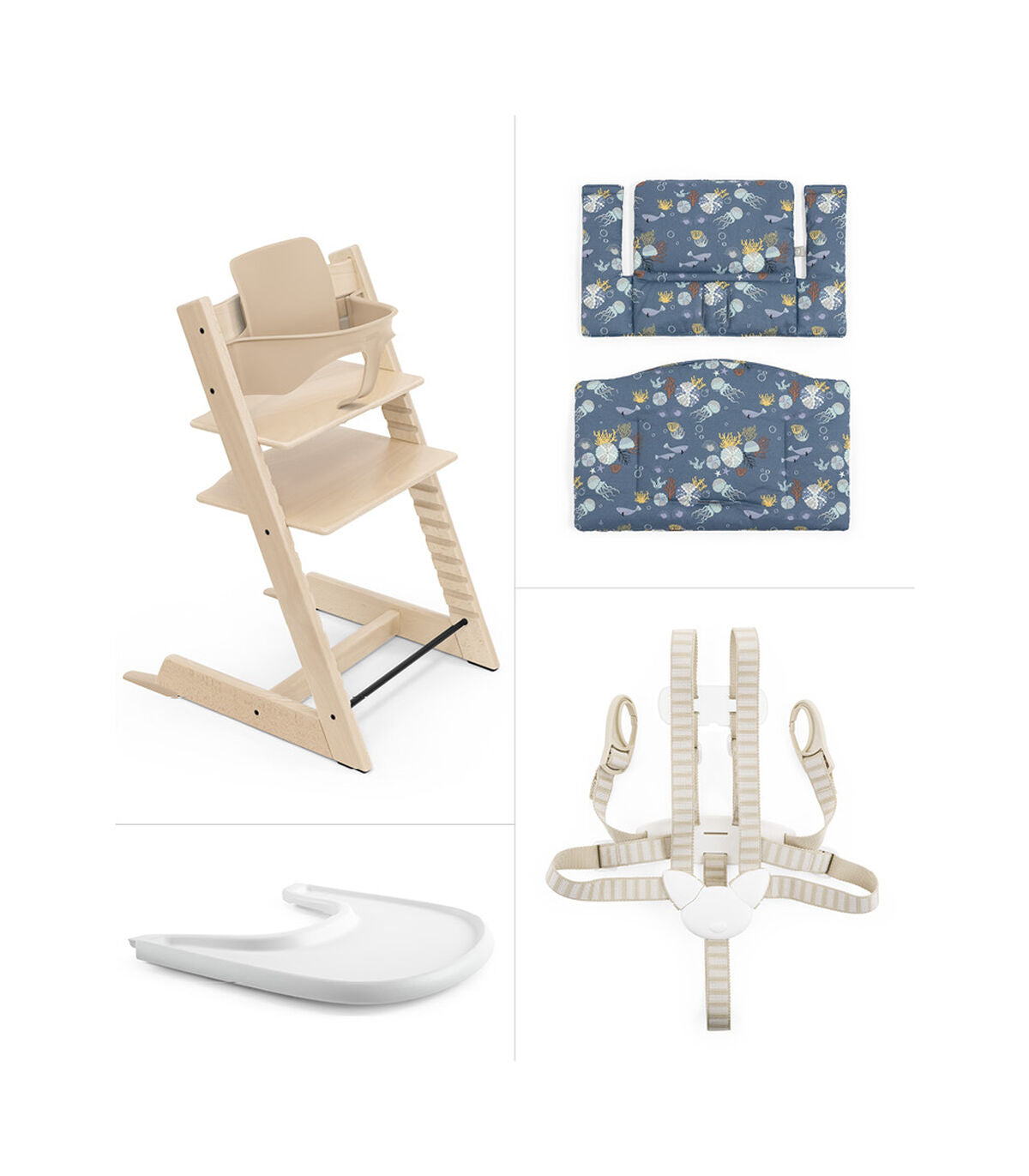 Tripp Trapp High Chair / Cushion / Tray
