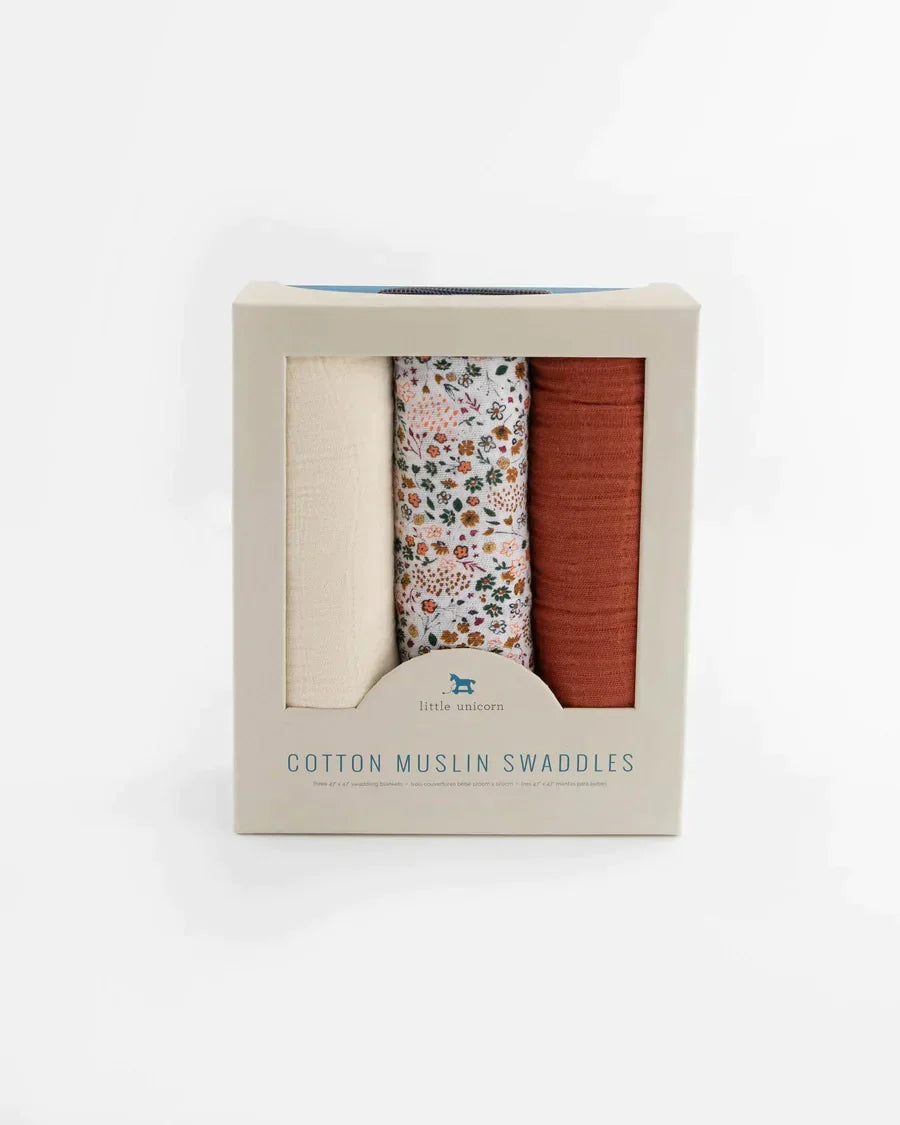 Cotton Muslin Swaddle Blanket Set