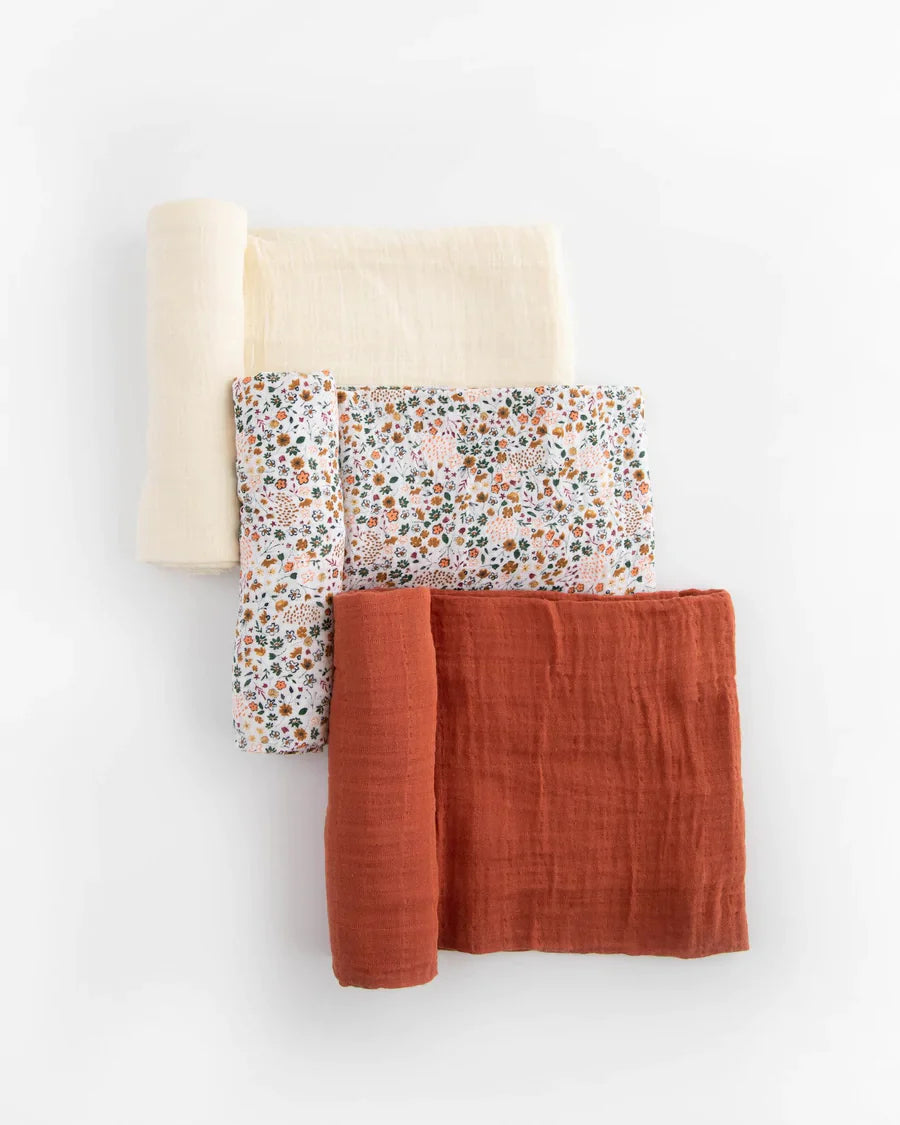 Cotton Muslin Swaddle Blanket Set