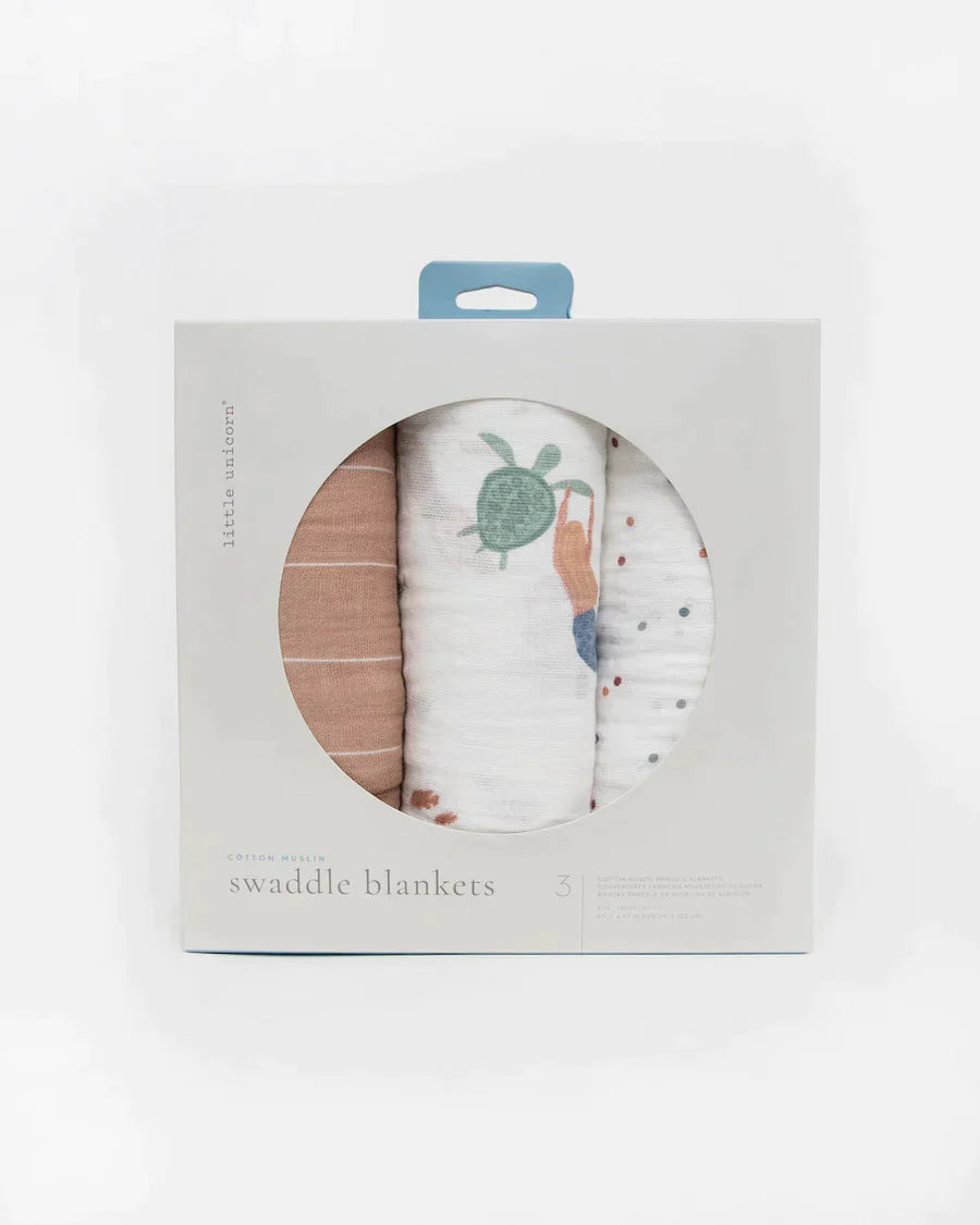 Cotton Muslin Swaddle Blanket Set