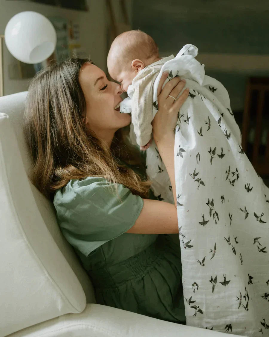 Organic Cotton Muslin Swaddle Blanket