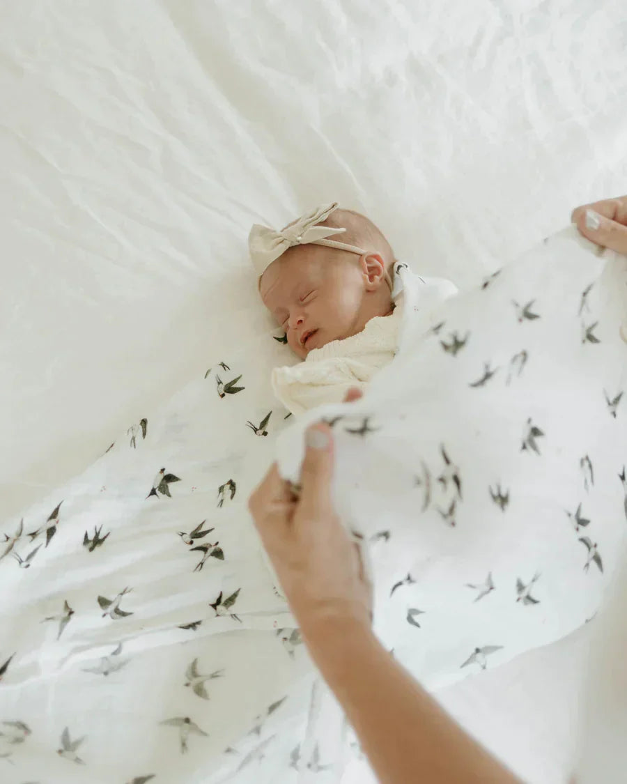 Organic Cotton Muslin Swaddle Blanket