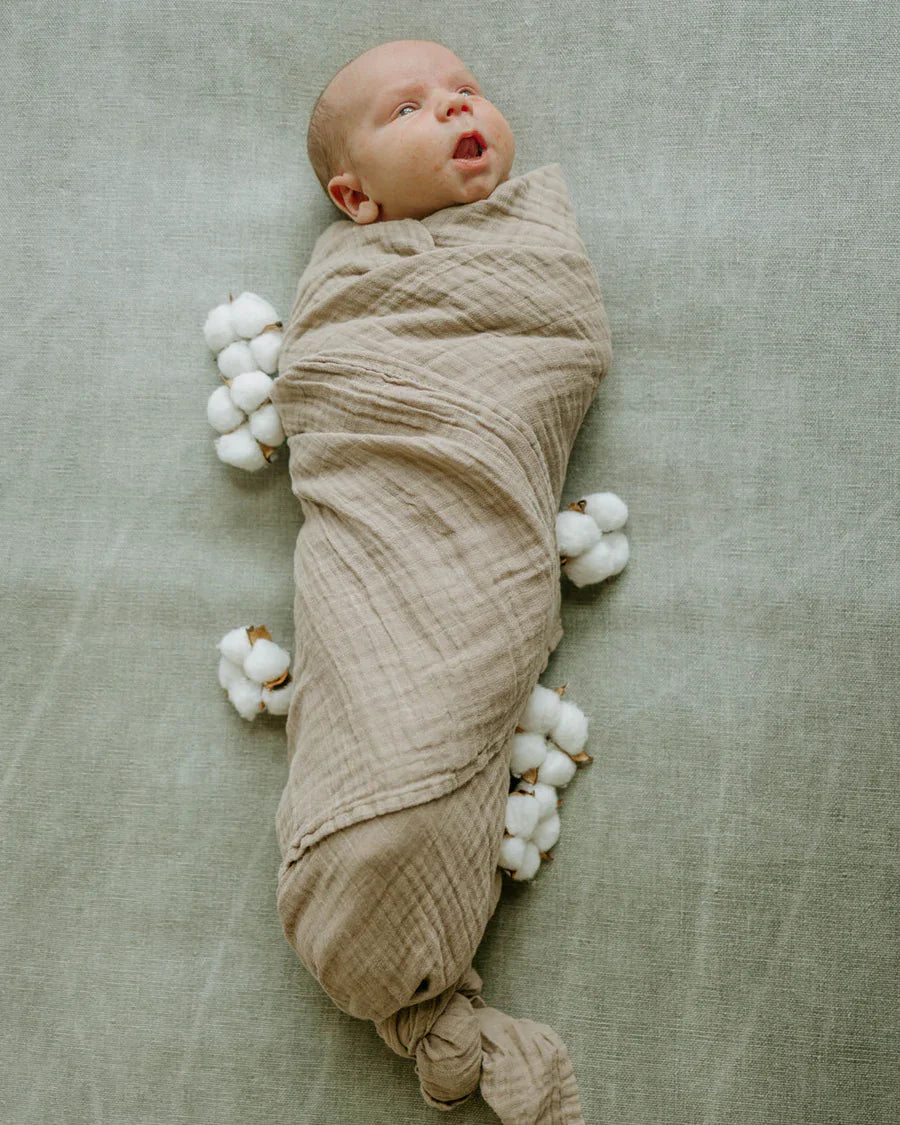 Organic Cotton Muslin Swaddle Blanket Set