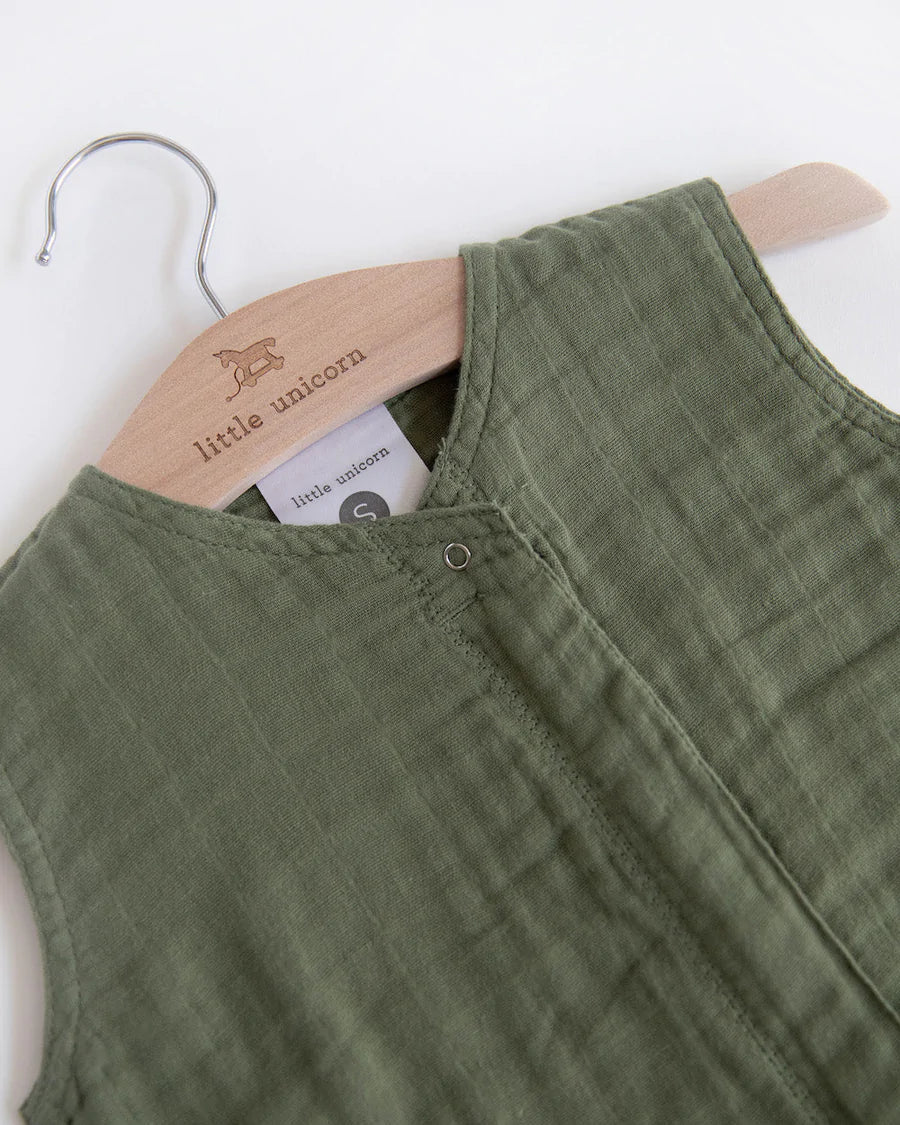 Cotton Muslin Sleep Bag - Fern Small