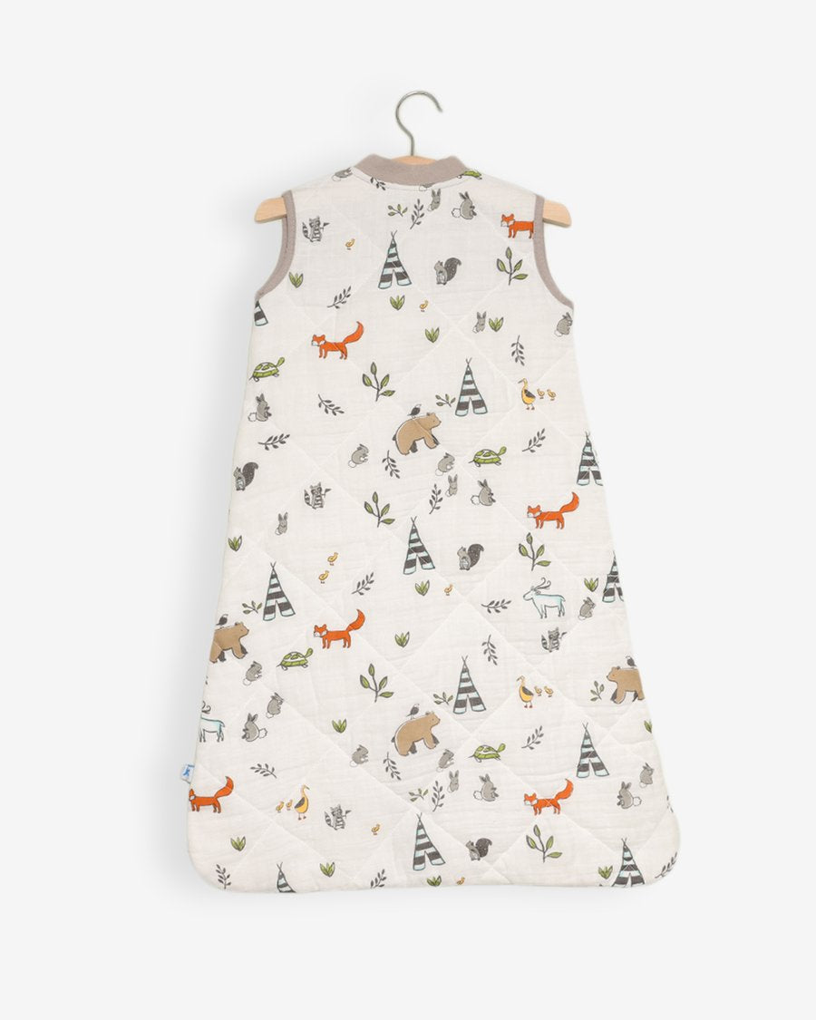 Cotton Muslin Quilted Sleep Bag Forest Friends