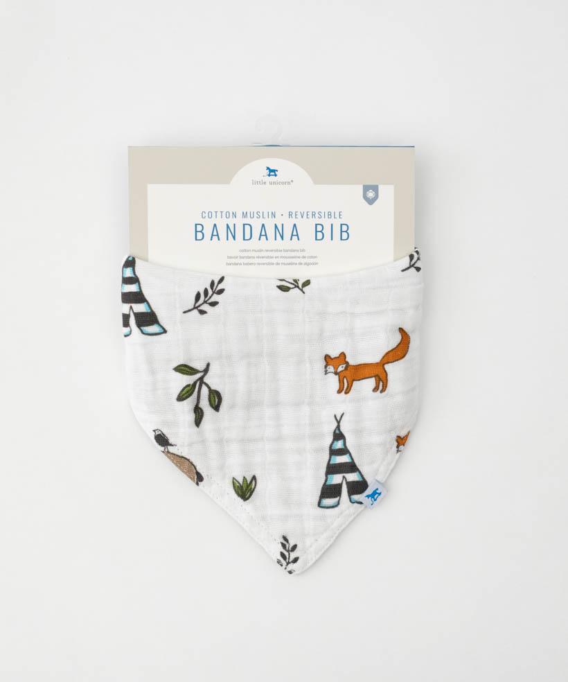 Cotton Muslin Reversible Bandana Bib