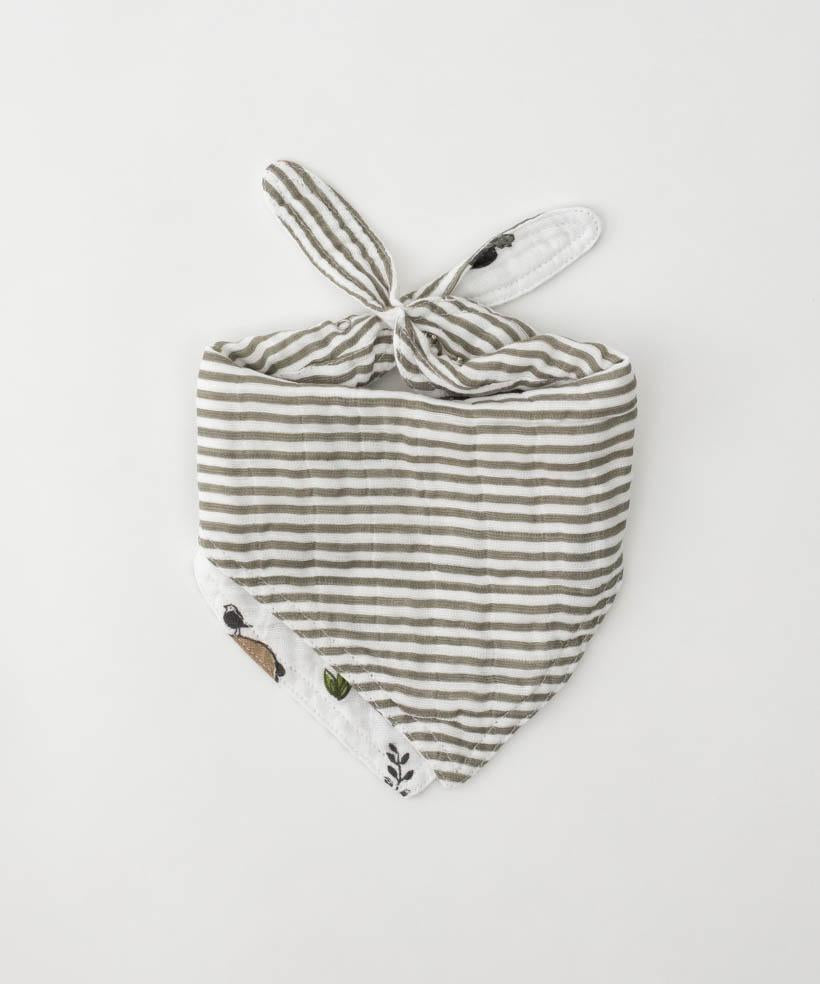Cotton Muslin Reversible Bandana Bib