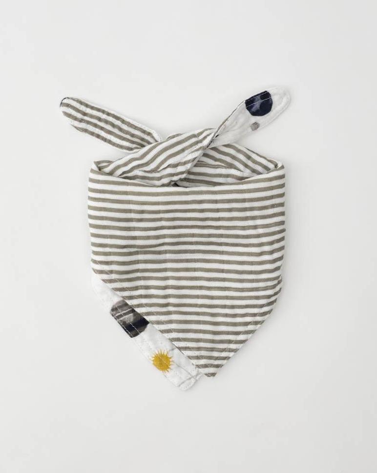 Cotton Muslin Reversible Bandana Bib