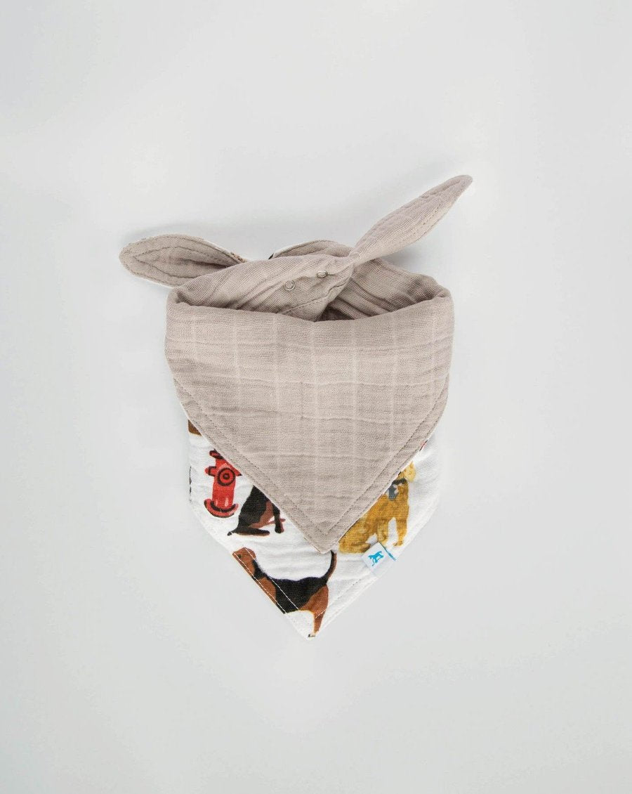 Cotton Muslin Reversible Bandana Bib