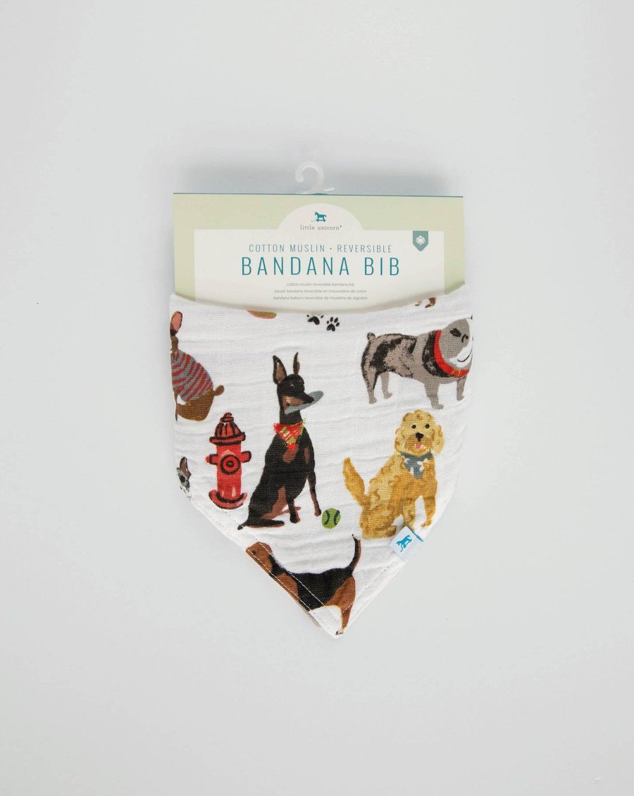 Cotton Muslin Reversible Bandana Bib