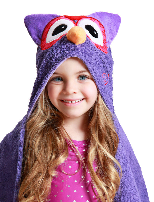 Kids Plush Terry Hooded Bath Towel