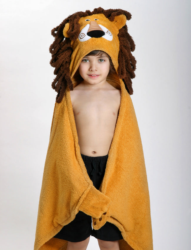 Kids Plush Terry Hooded Bath Towel