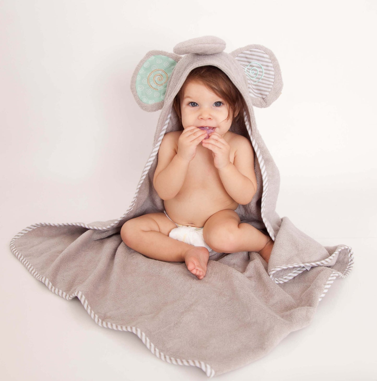 Baby Snow Terry Hooded Bath Towel 0-18M