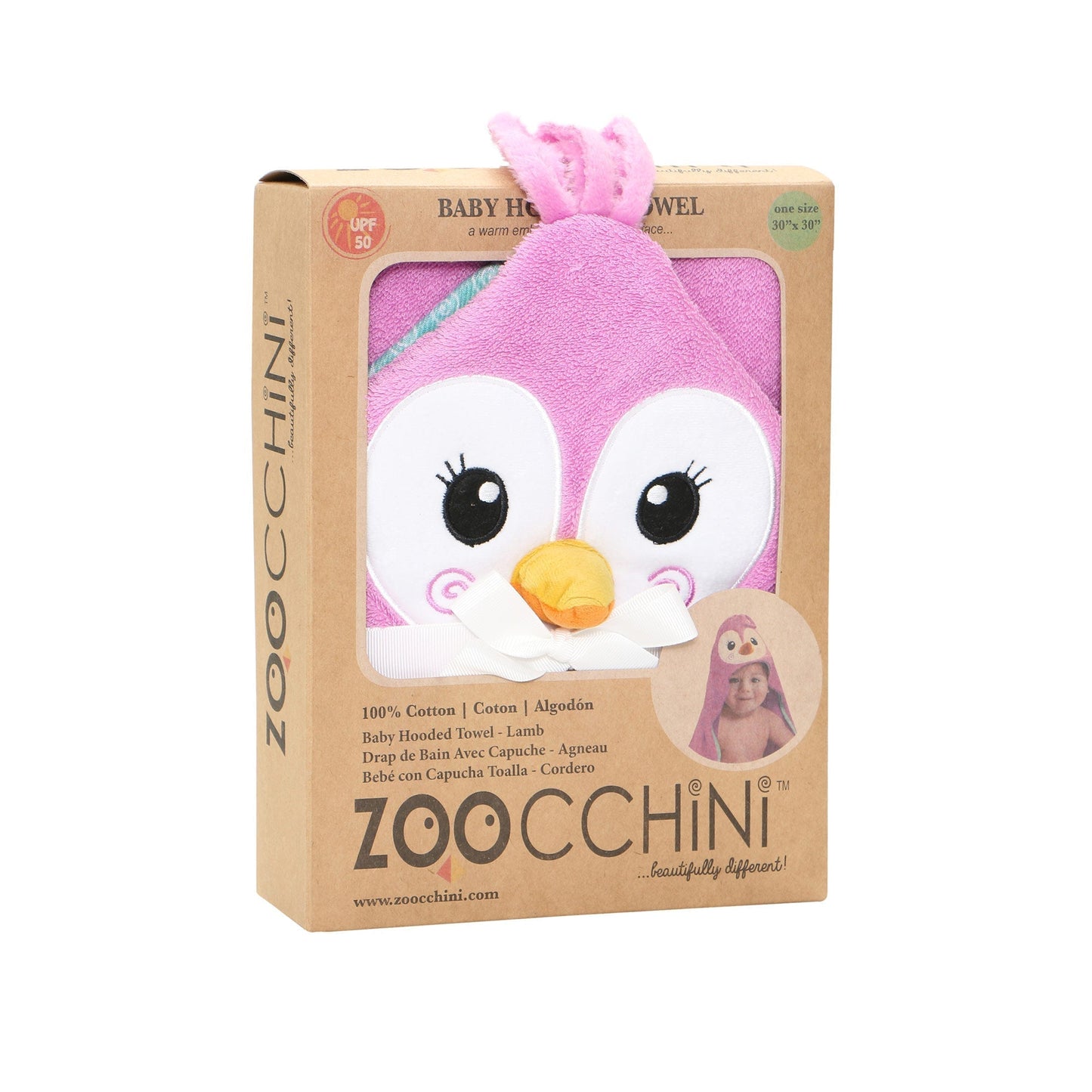 Baby Snow Terry Hooded Bath Towel 0-18M