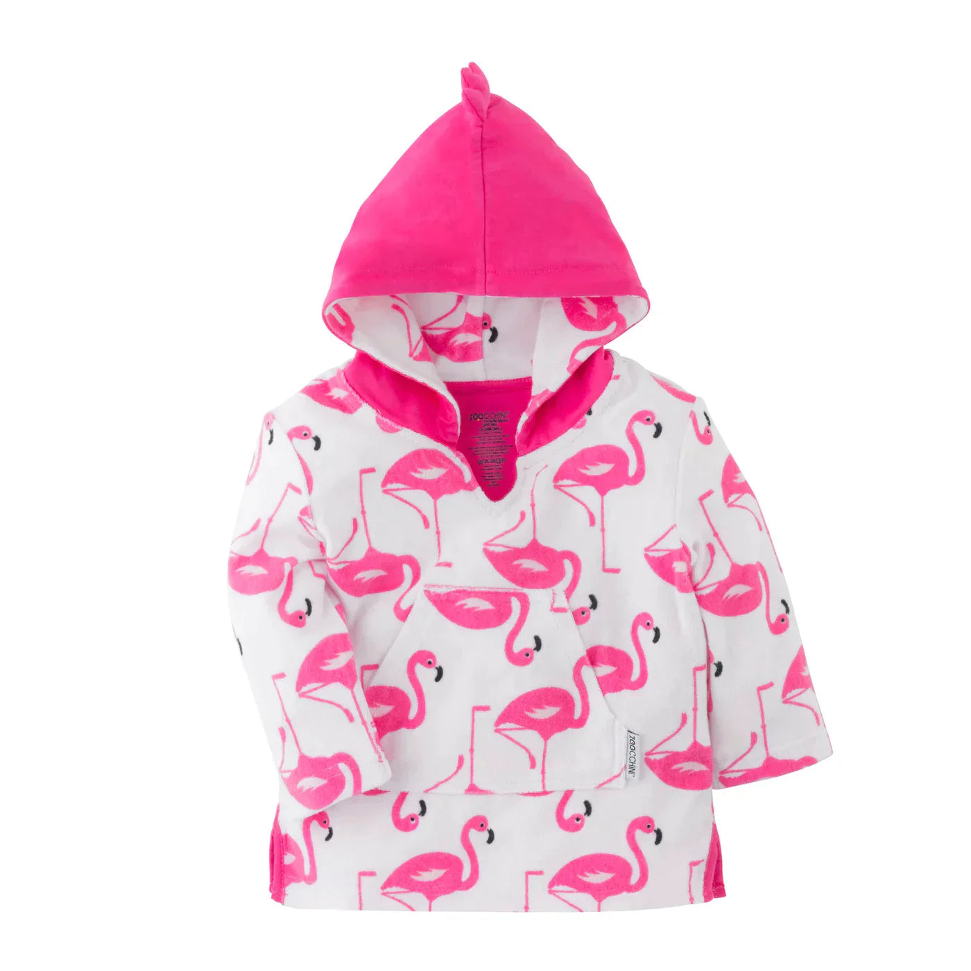 UPF50+ Baby Terry Swim Coverup - Flamingo