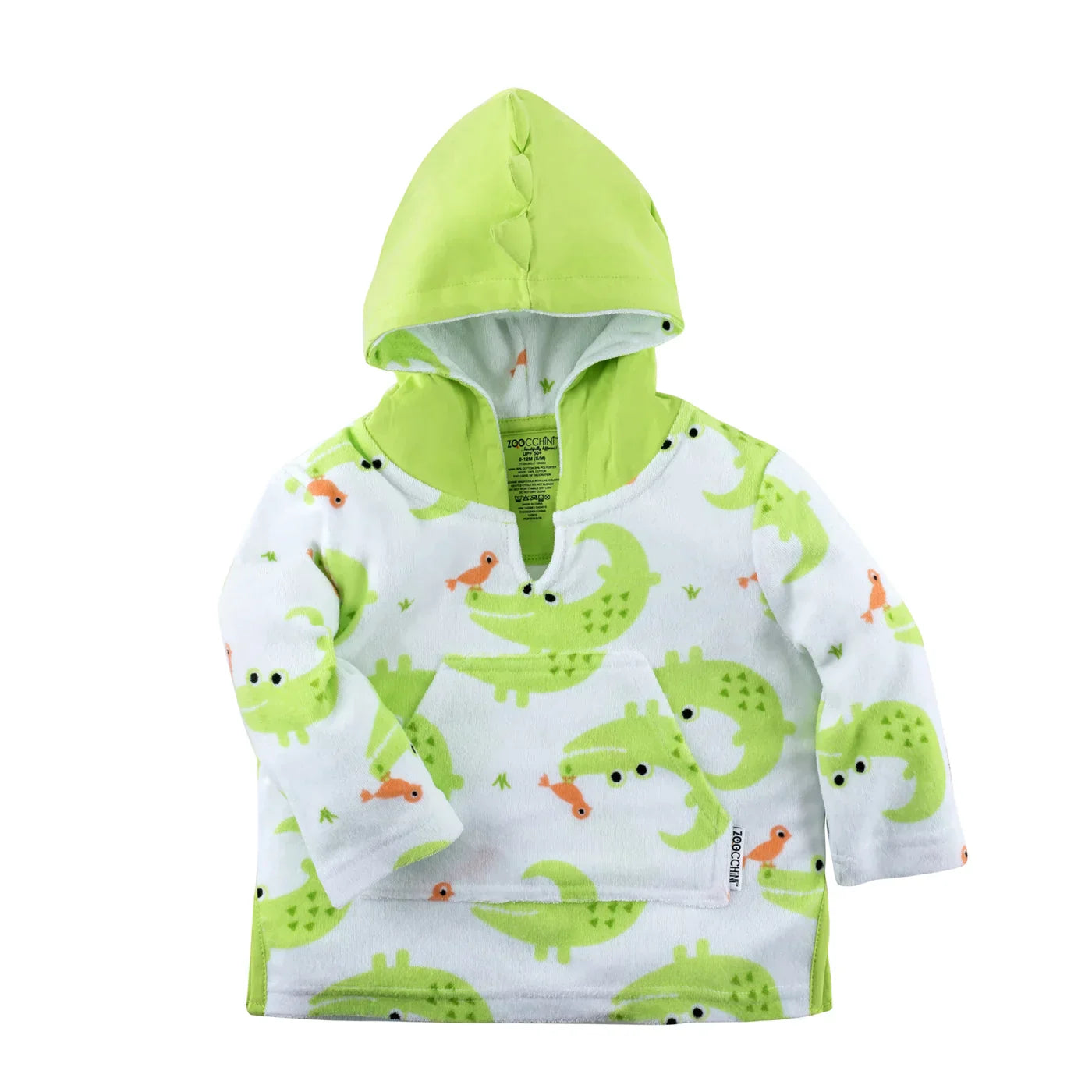 UPF50+ Baby Terry Swim Coverup - Alligator