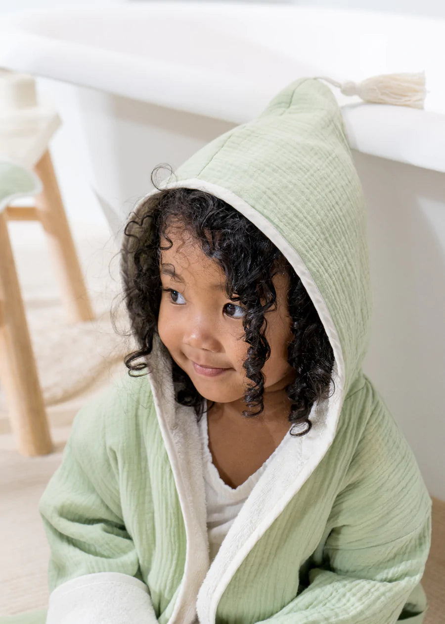 100% Organic Cotton Bathrobe Seafoam