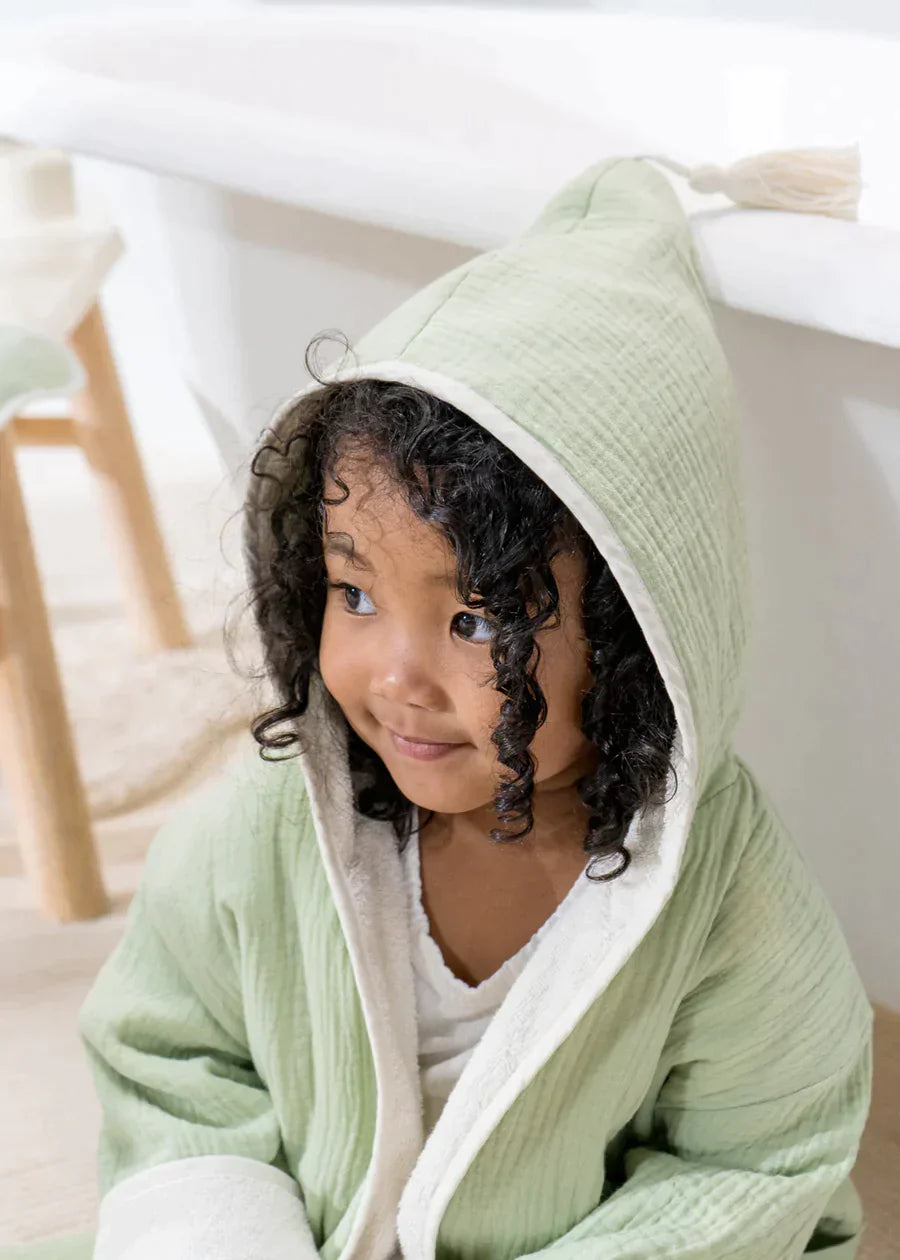 100% Organic Cotton Bathrobe Seafoam