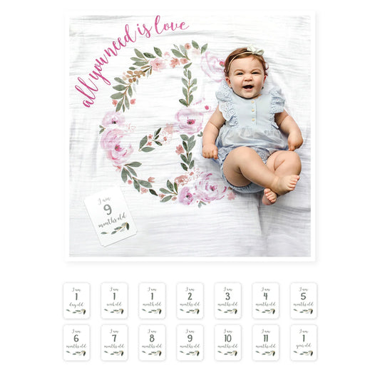 Lulujo Baby's 1st Year Milestone Blanket
