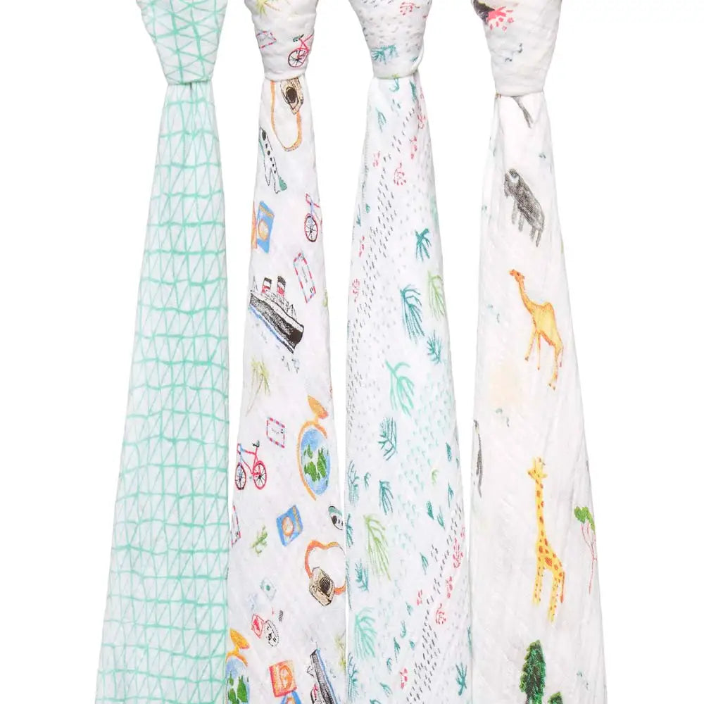Cotton Muslin Swaddles 4pk