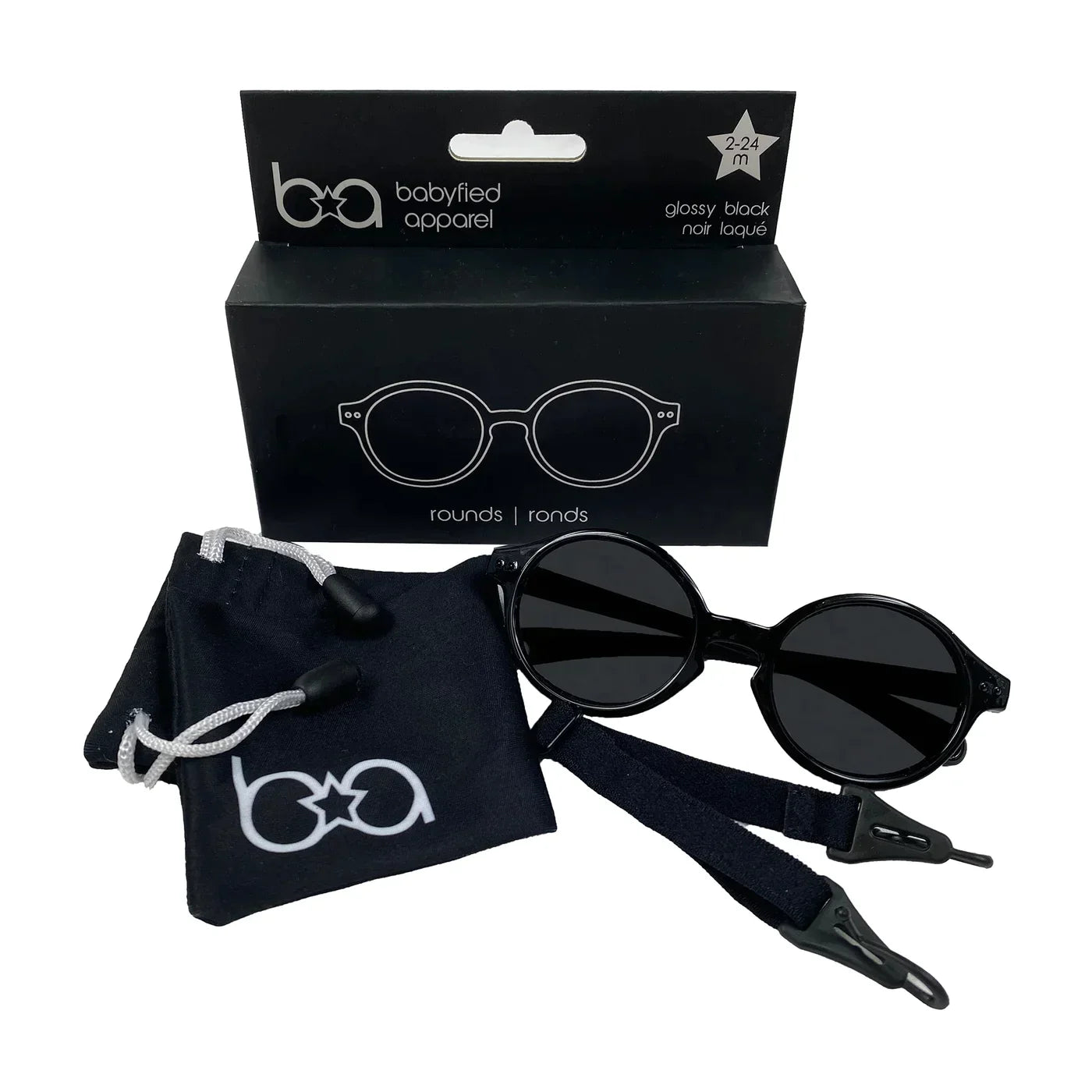 Sunglasses - Glossy Black 2-24 months