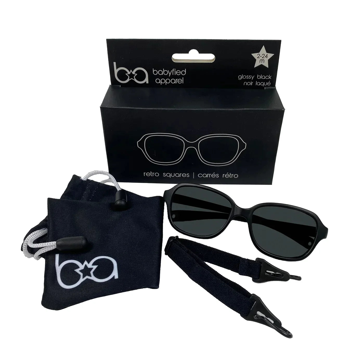 Sunglasses - Glossy Black 2-24 months