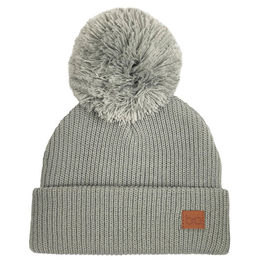 PomPom Toque Light Grey