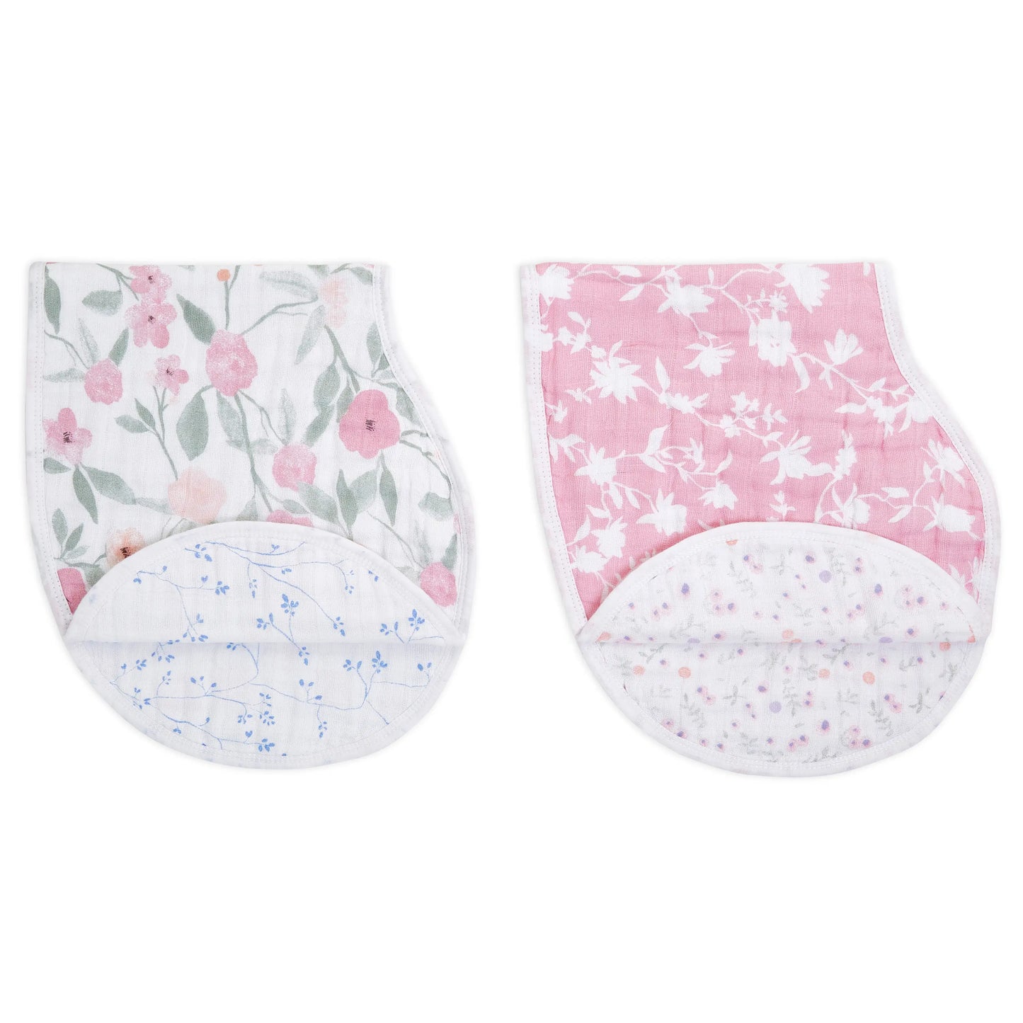 Cotton Muslin Burpy Bibs 2pk