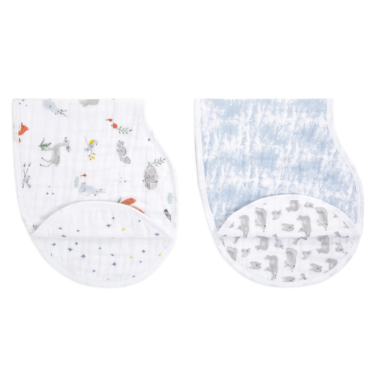 Cotton Muslin Burpy Bibs 2pk