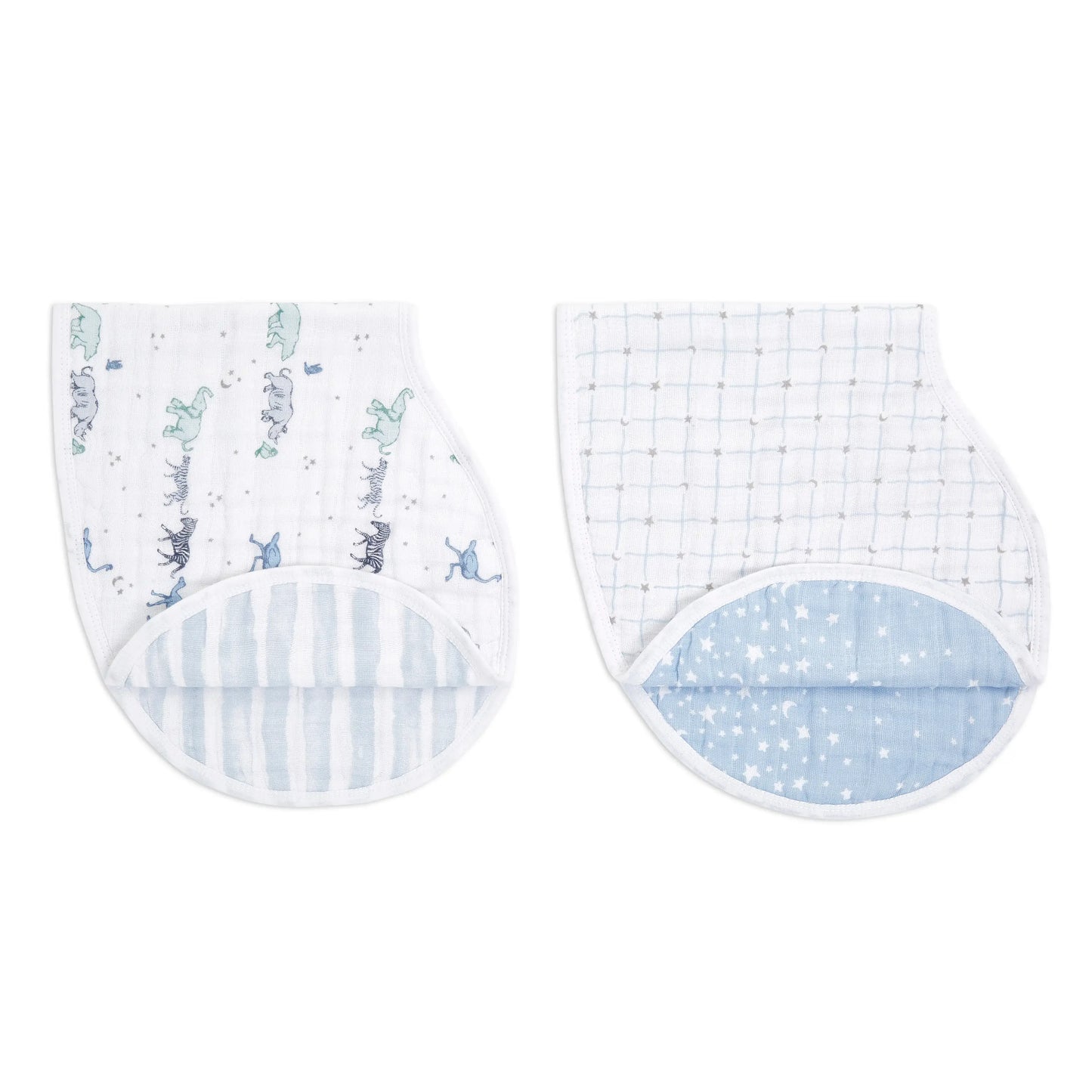 Cotton Muslin Burpy Bibs 2pk