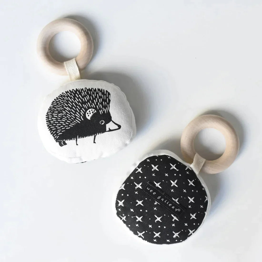 Organic Cotton Teether With Wooden Ring