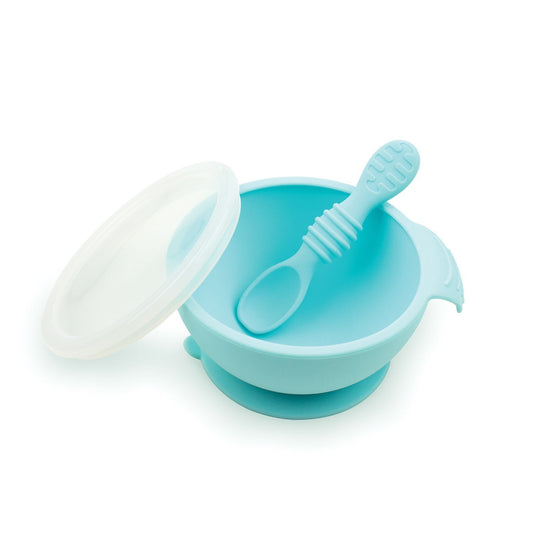 Silicone First Feeding Set with Lid & Spoon